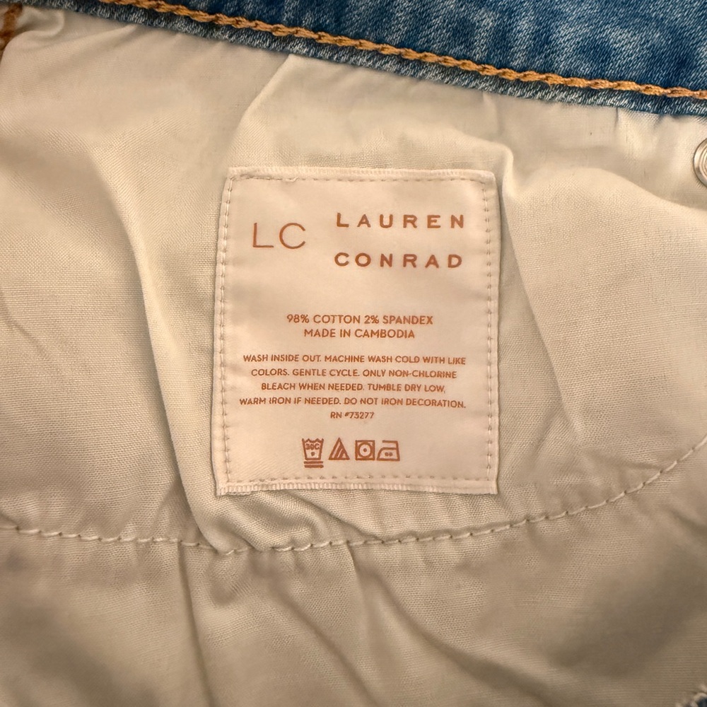 LC Lauren Conrad EUC Skinny Jeans Capri with Frayed Waist and Around Ankles - Picture 5 of 5